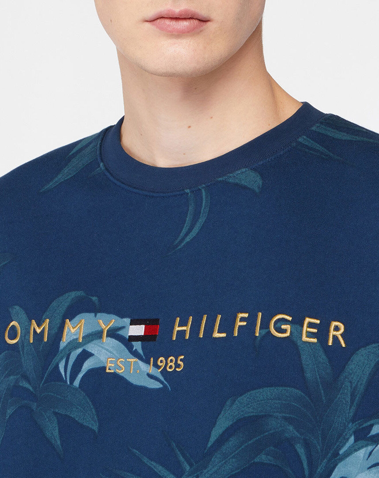 Tommy Hilfiger Sweat Palm Floral imprimé bleu marine