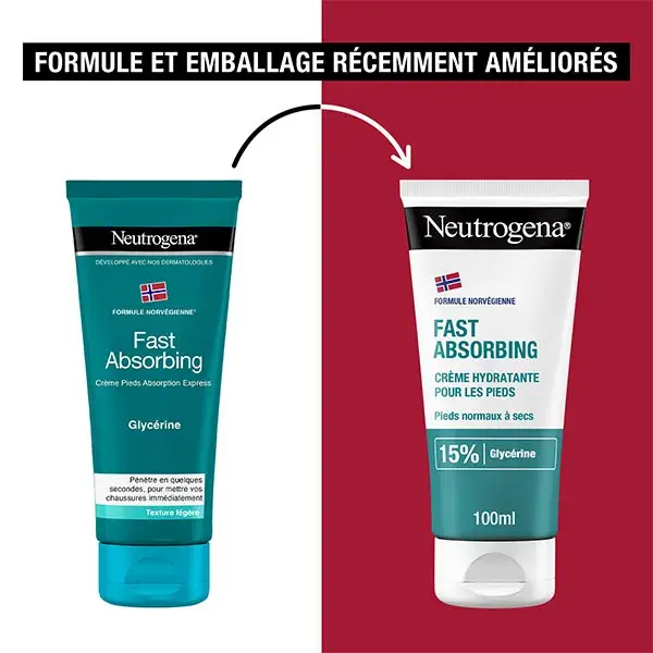 Creme hidratante de rápida absorção Neutrogena para pés secos 100ml