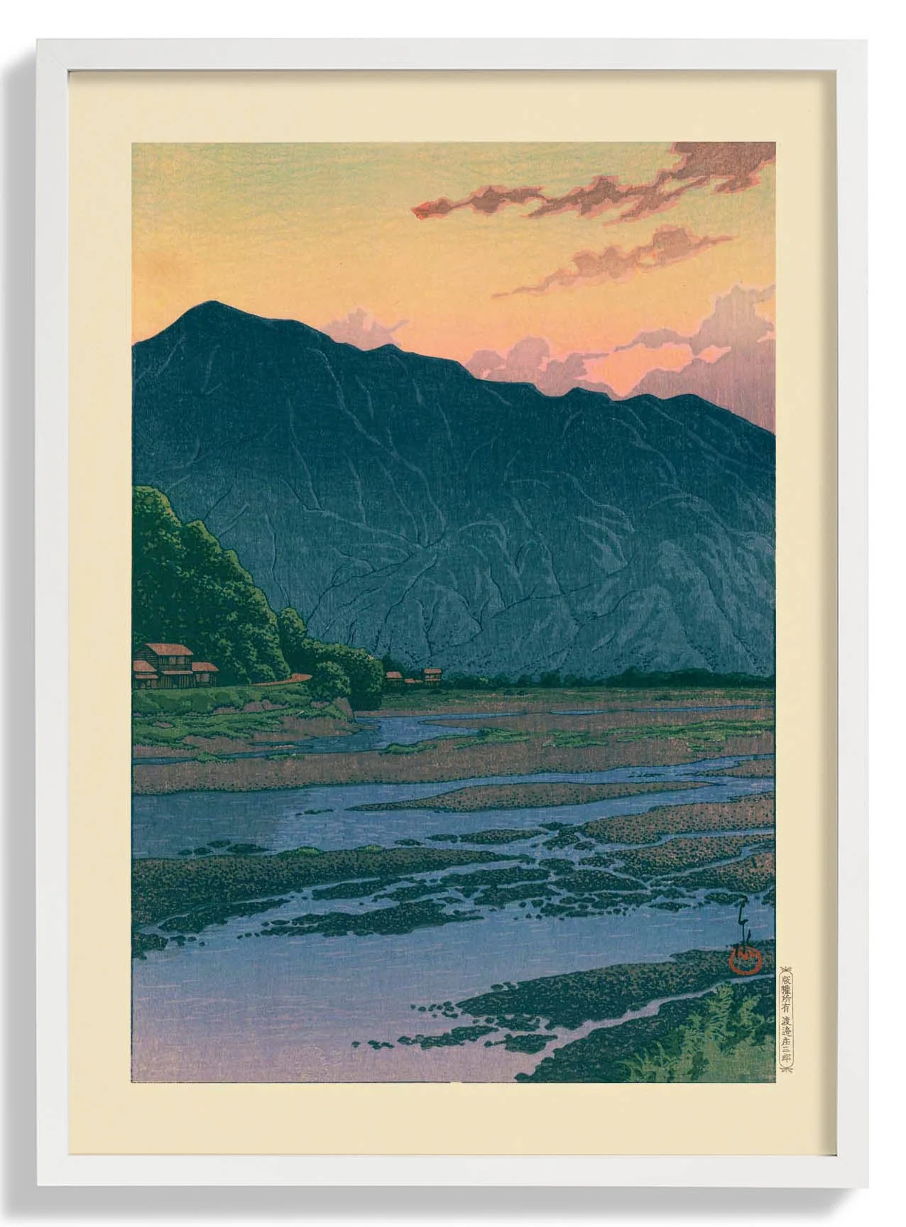 Chichibu In The Evening Kunstdruck von Hasui