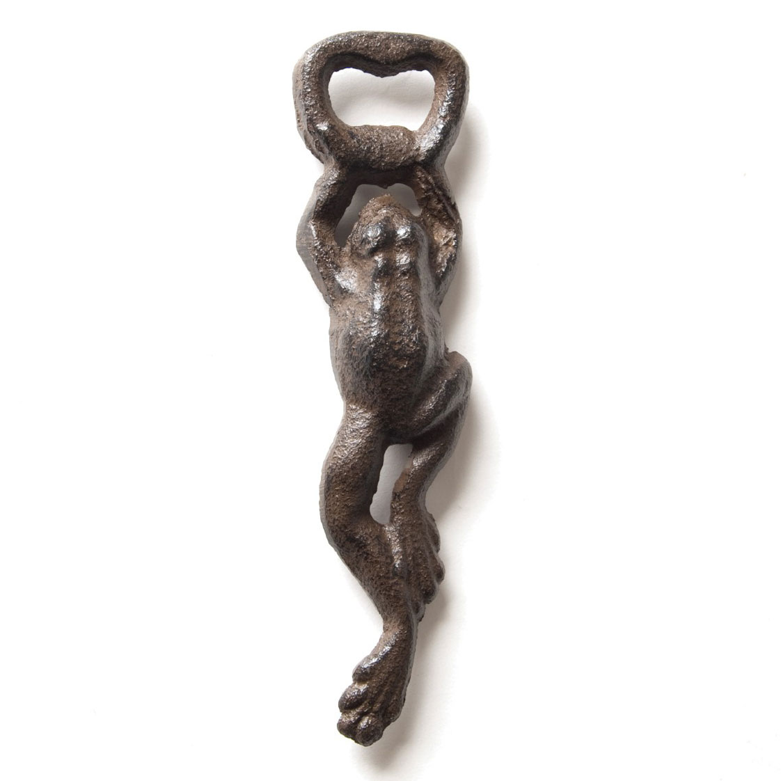 Flaschenöffner 'Frosch', aus Gusseisen, L 17 cm, B 4,5 cm, H 2,5 cm zu 5,00
