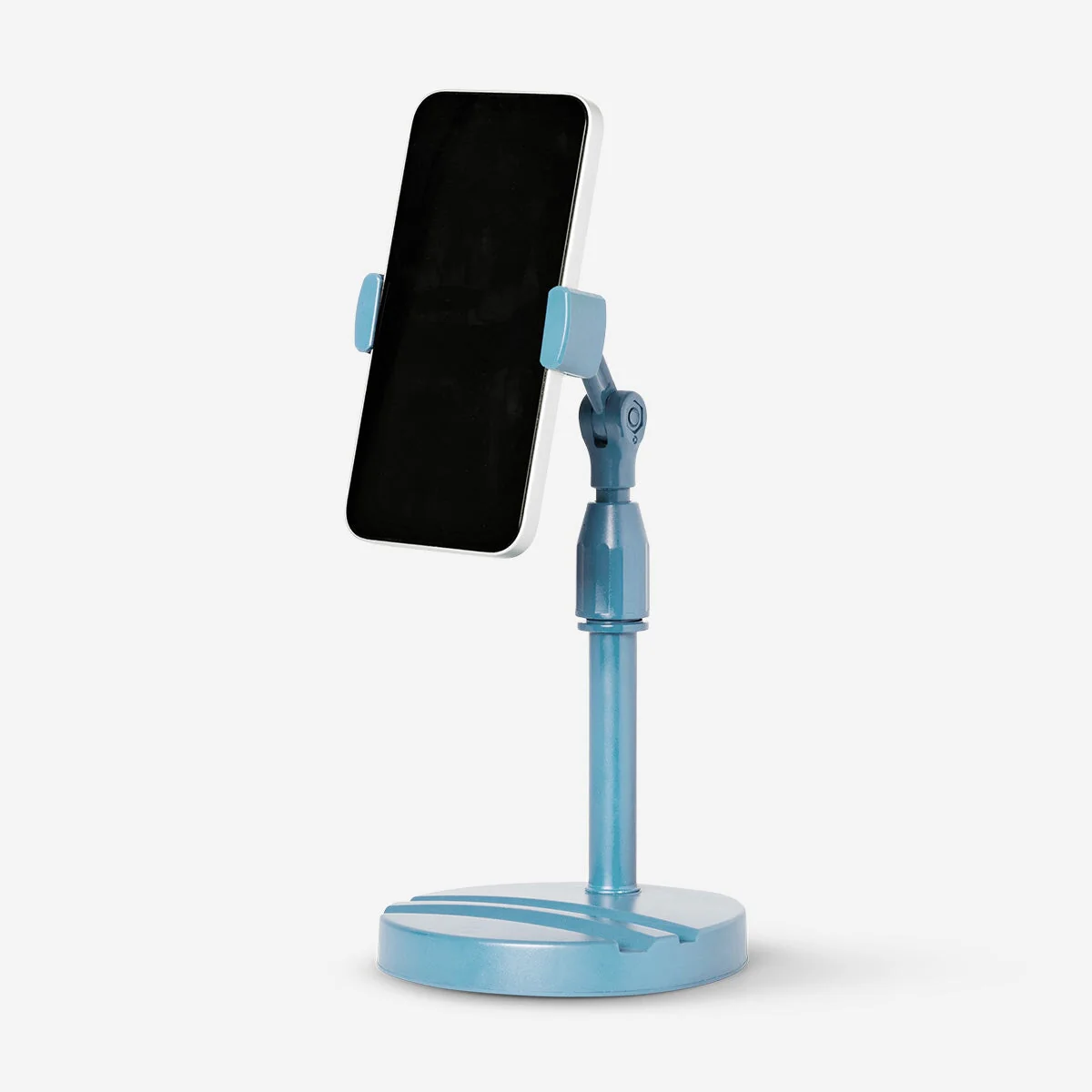 Blåt justerbart stativ til telefon og tablet