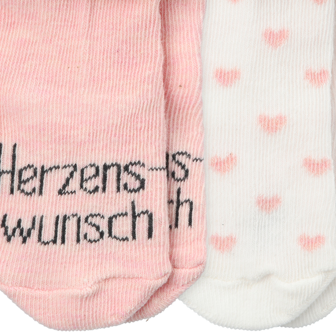 2 Paar Newborn Socken im Set rosa / weiss