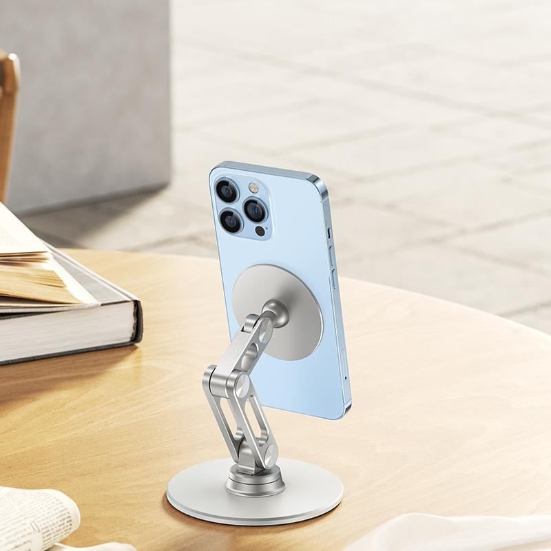 Magnetische Desktop Smartphone Halterung aus Aluminium (177x100mm) - Schwarz