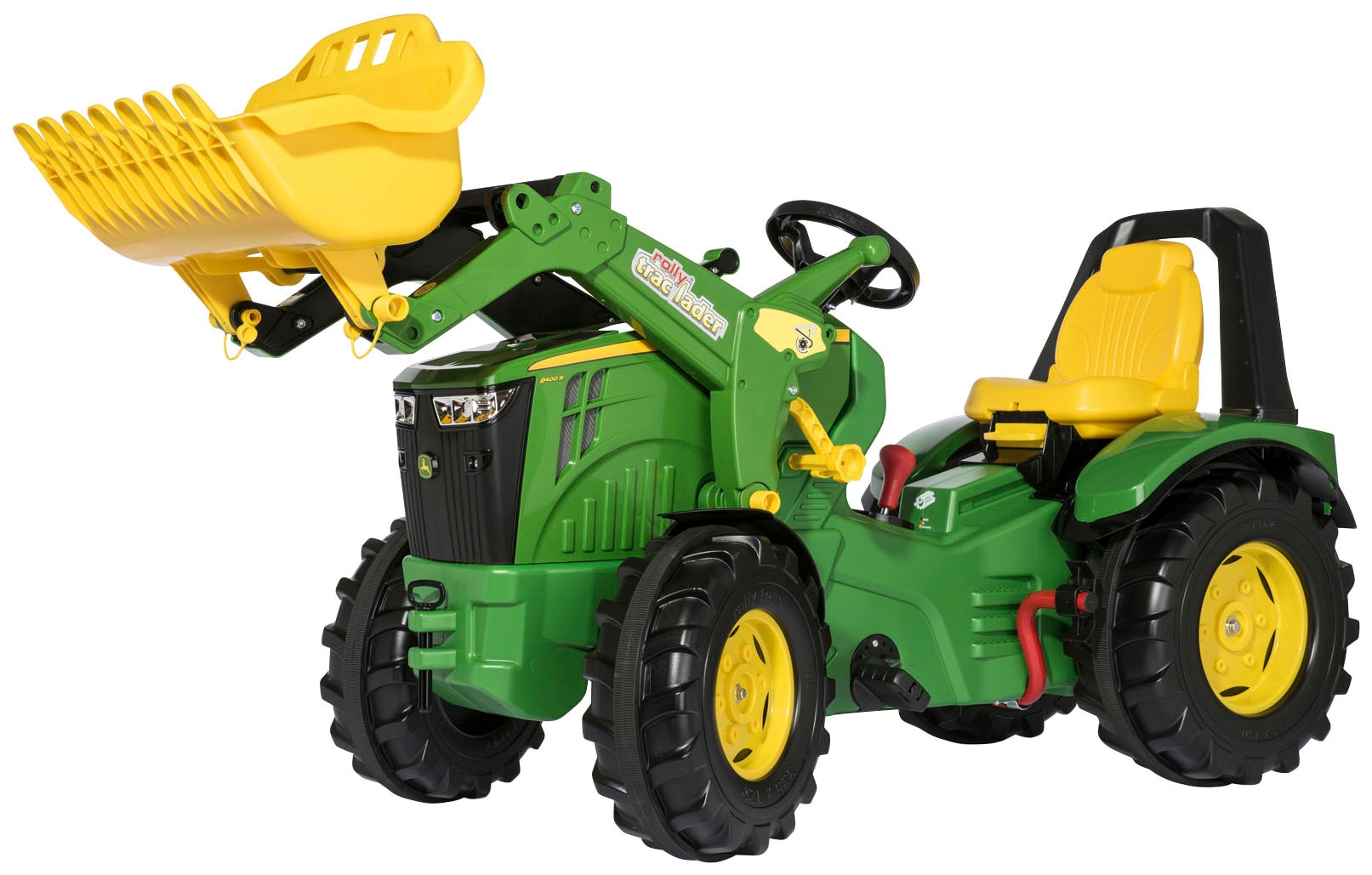 rolly toys® Trettraktor »rollyX-Trac Premium John Deere 8400R« inkl. rollyTrac Lader und Zweigangschaltung