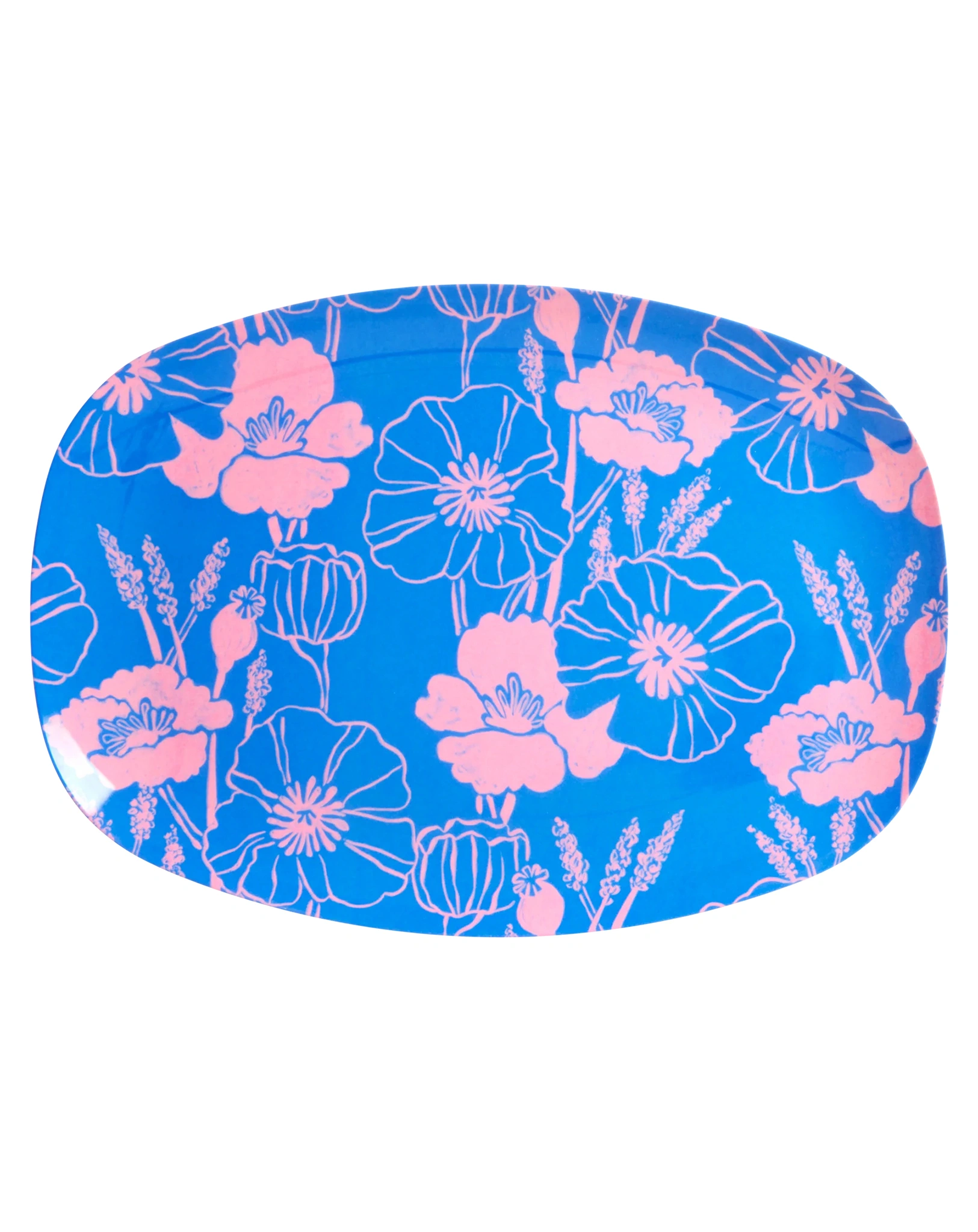 Melamin-Servierteller POPPY LOVE (22x30) in blau