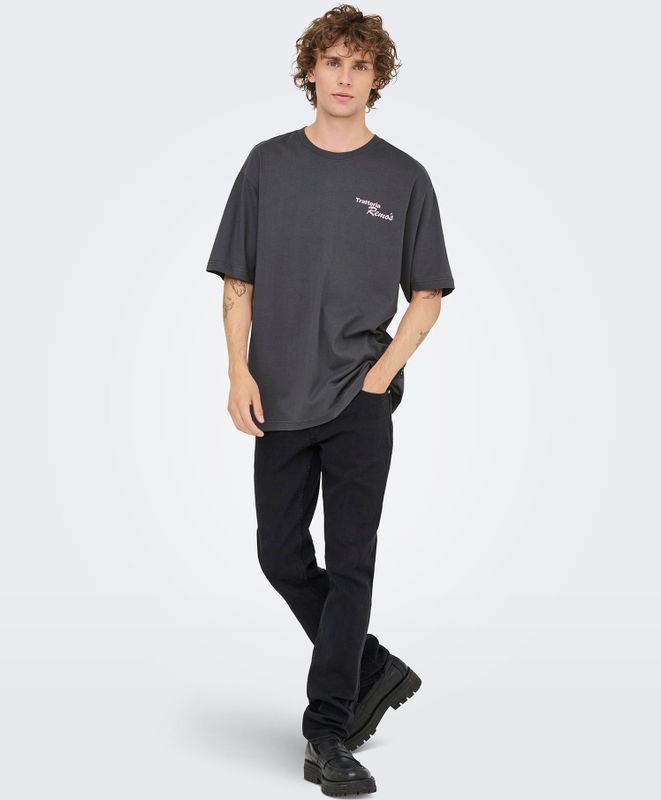 Onsnathan - T-shirts - Katoen - Korte Mouwen - Relaxed Fit - Bedrukt Detail