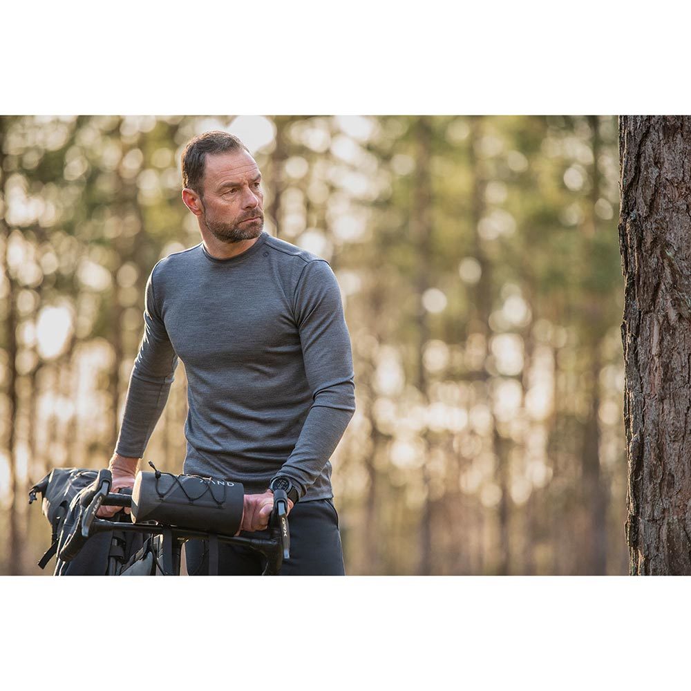 Woolpan Endless Merino Long Sleeve T-Shirt Grey Melange