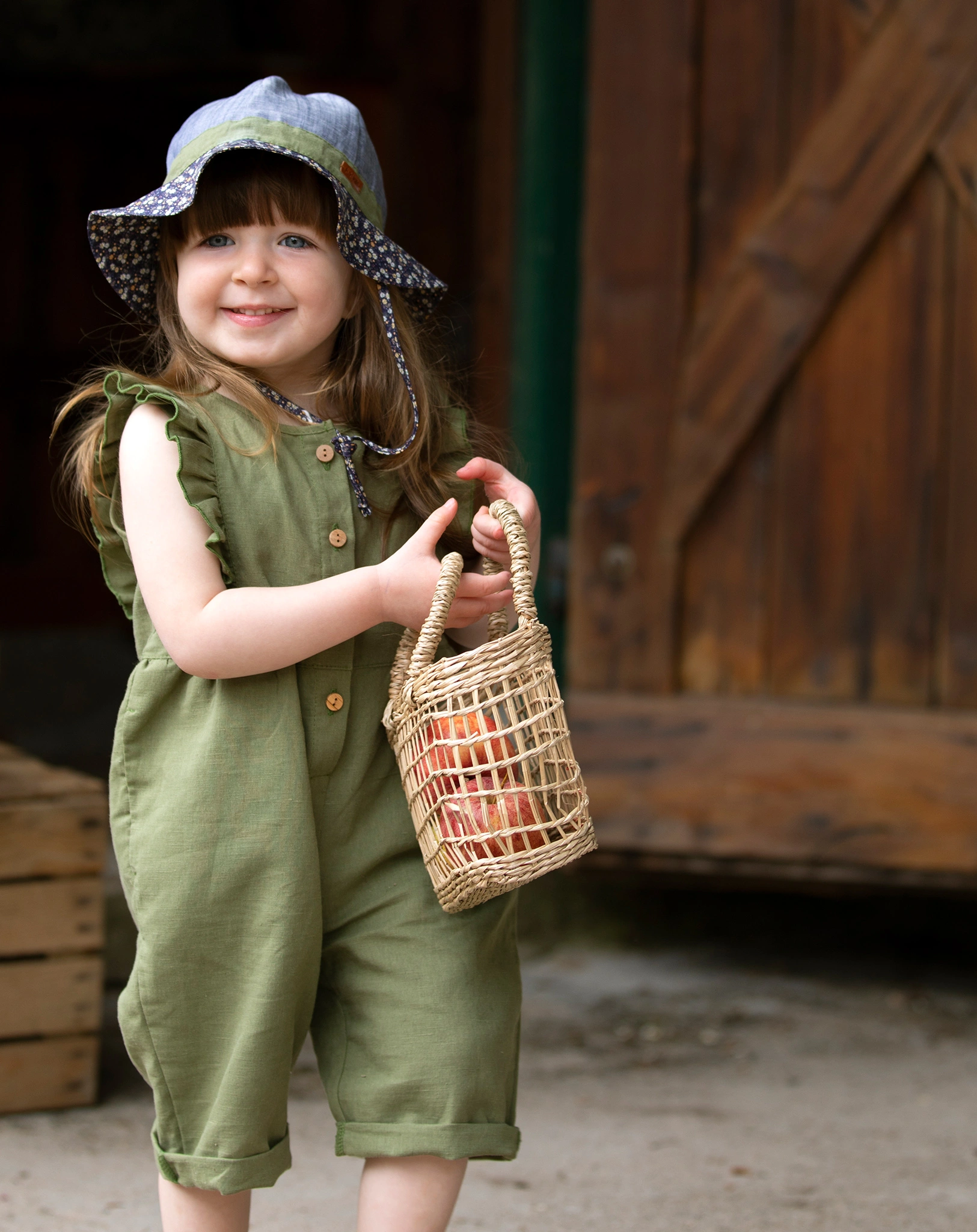 Sommerhut BLOOMING MINI in jeansblau