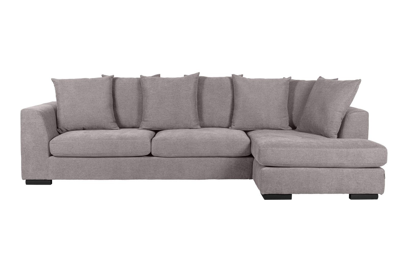 Paso Doble Day Sofa 2,5-seter og divan høyre, I tekstil Salento Stone, Valnøtt ben i tre, EU komfort. Promotion