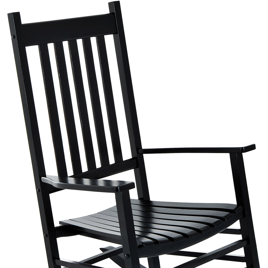 Outsunny Schaukelstuhl mit Armlehne schwarz