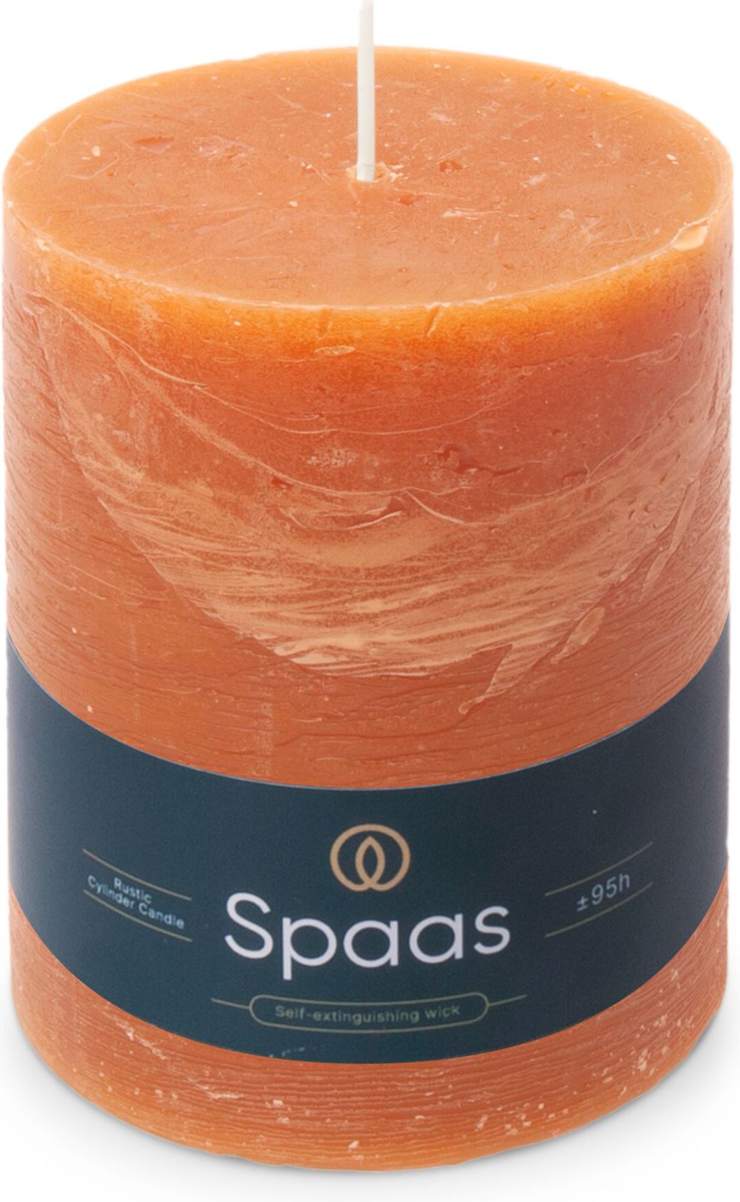 Spaas stompkaars Essential collection oranje 95 uur D 10 H 13 cm