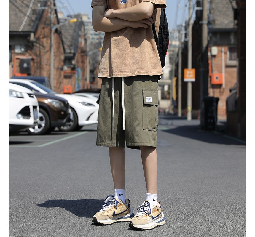 Hushgrain - Cargoshorts met trekkoord in de taille