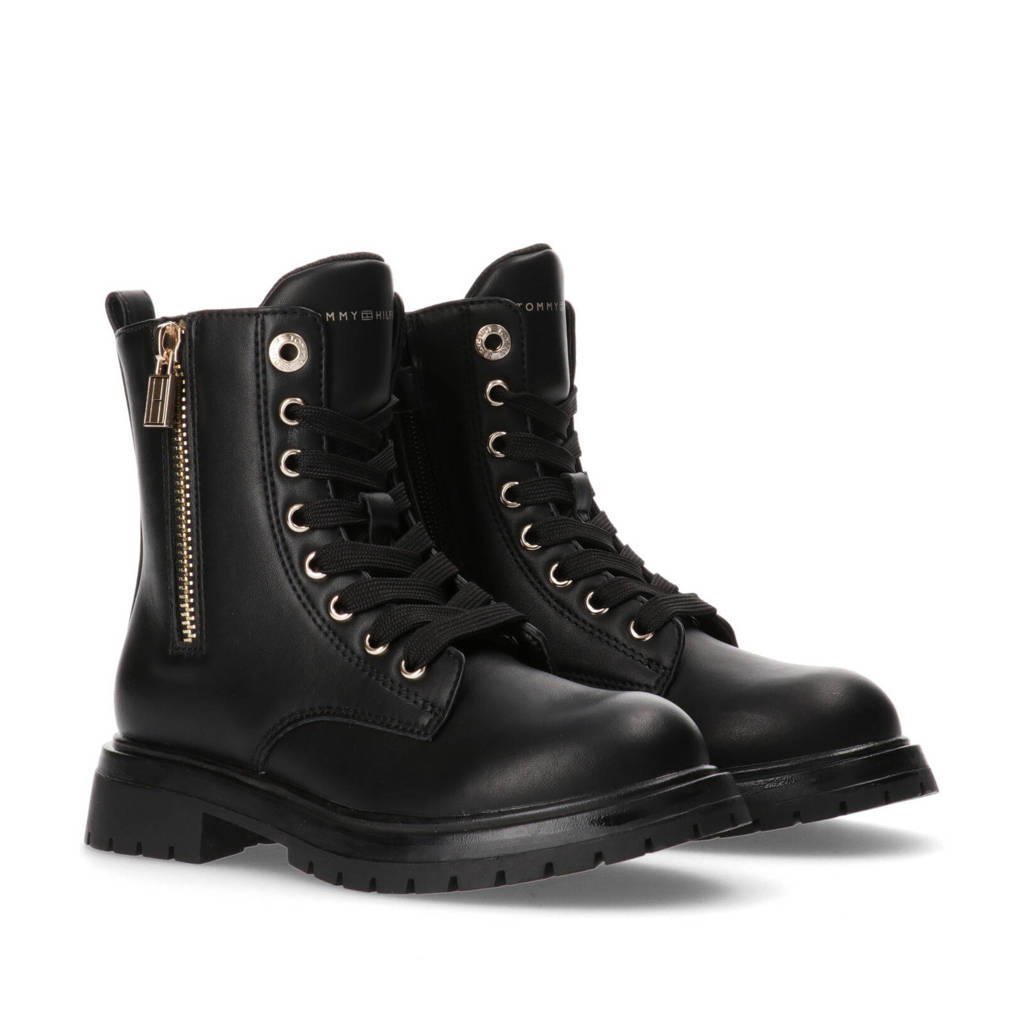 Tommy Hilfiger veterboots zwart