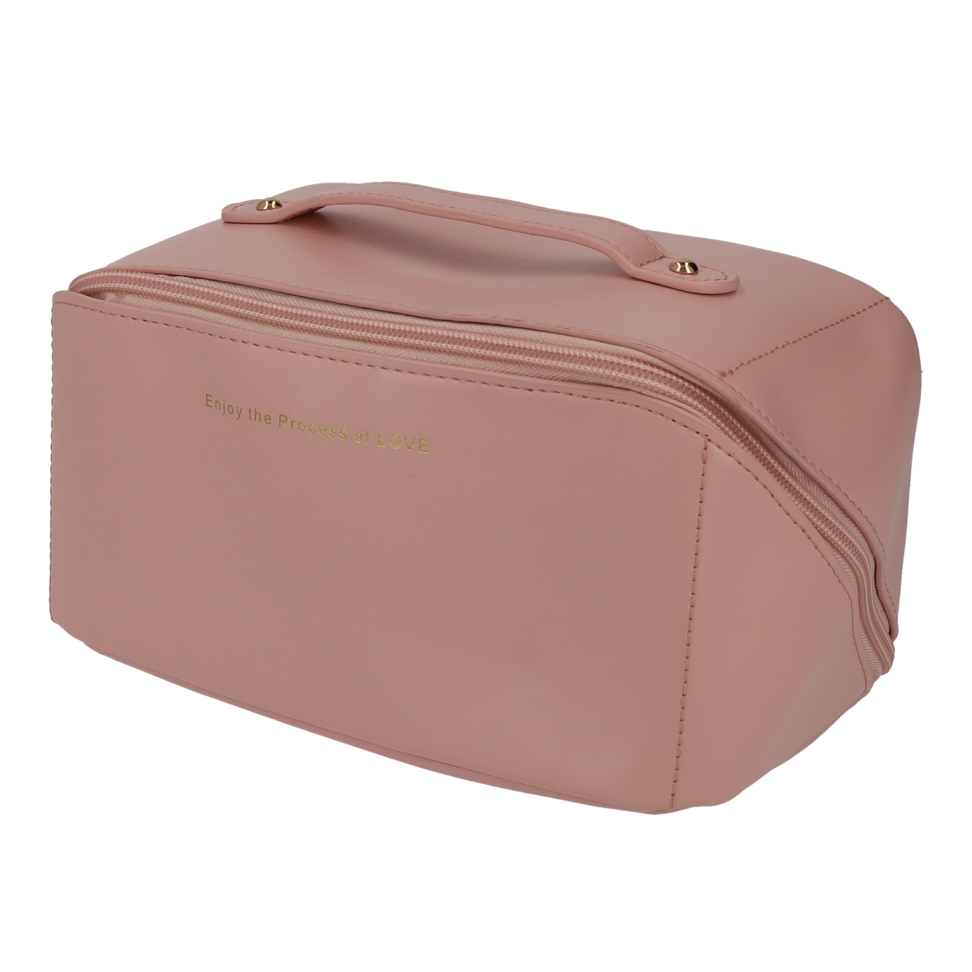 (21x13x12cm) Kosmetik Make Up Tasche Necessaire Organizer Bag mit Reissverschluss - Rosa