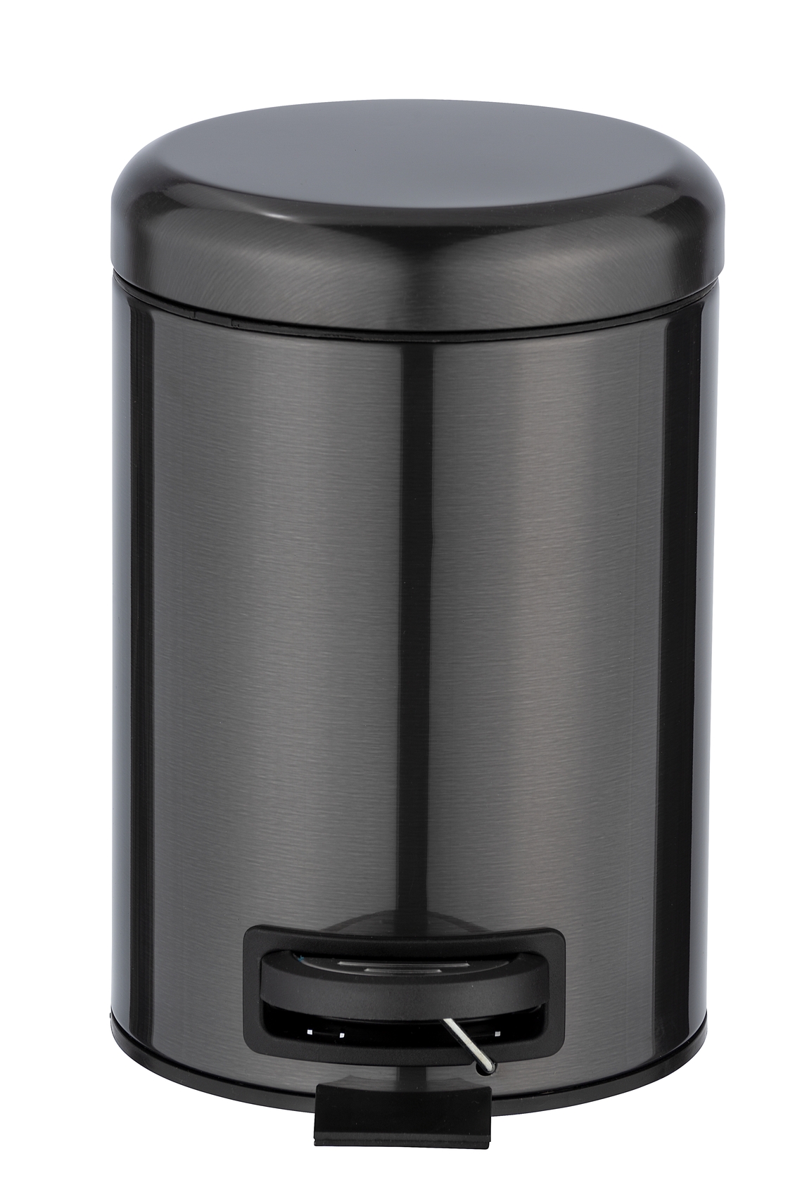Wenko Leman afvalemmer 3 liter RVS zwart