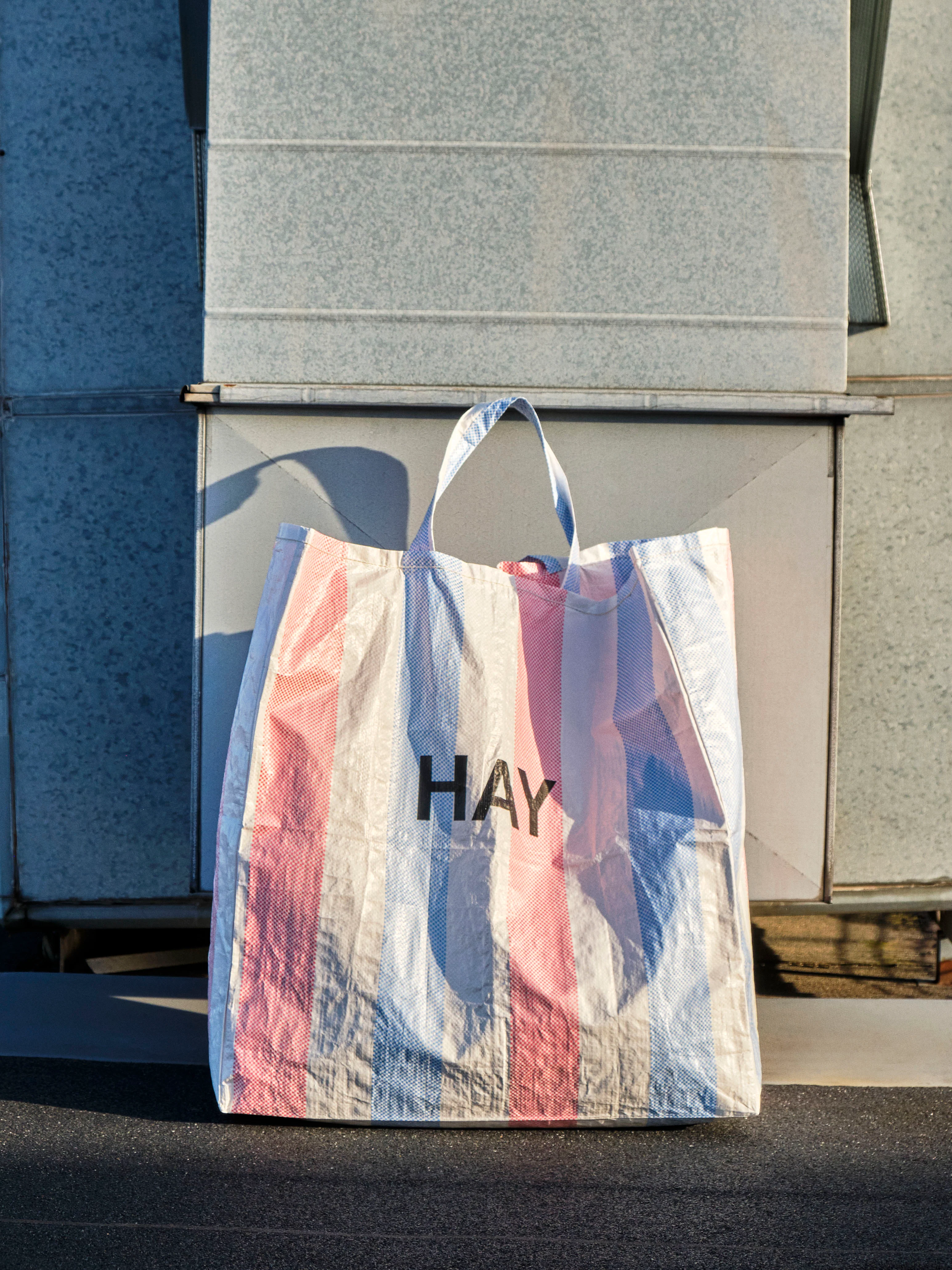 HAY  Candy Stripe shopper, XL - rød/blå/hvid