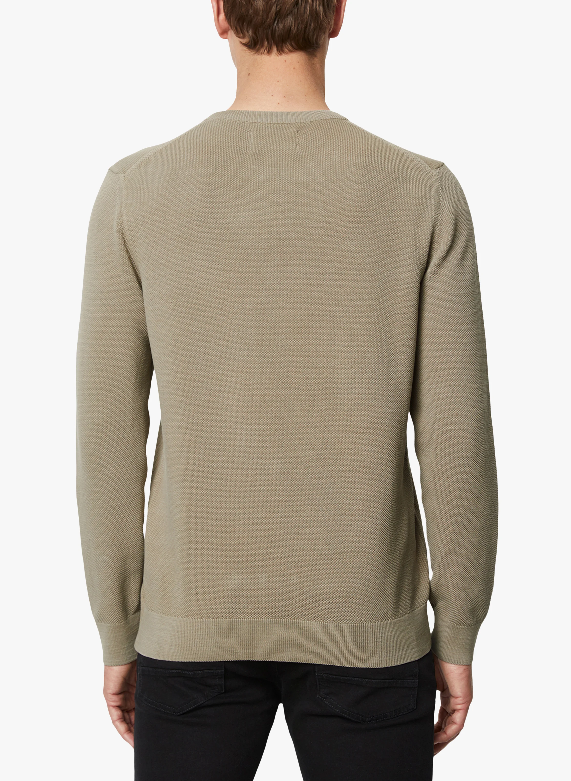 Pull col rond en coton biologique | Beige