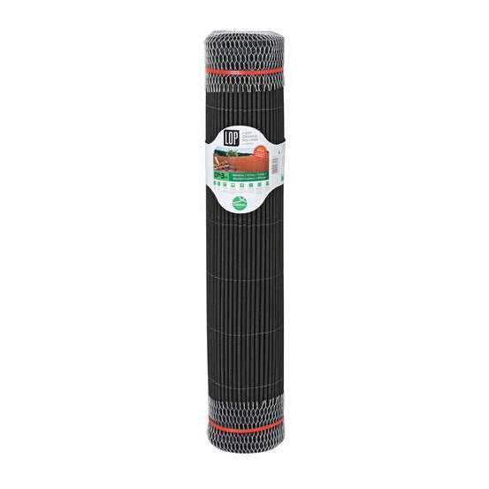 Canisse en osier LOP, anthracite - l.300 x H.100 cm