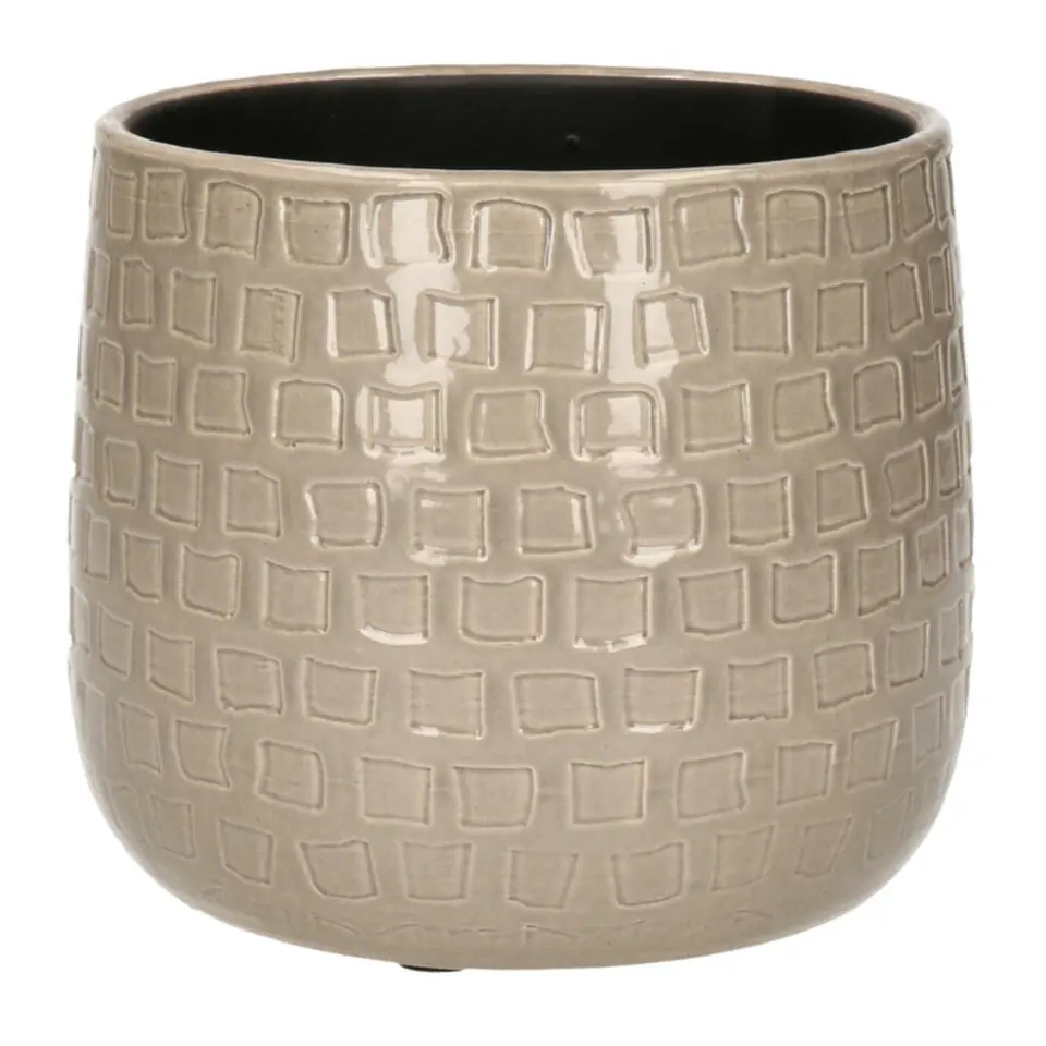 Mica Decorations Plantenpot - Keramiek taupe - 15 x 13 cm