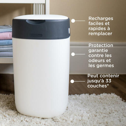 Poubelle à couches Twist & click - Bleu - TOMMEE TIPPEE