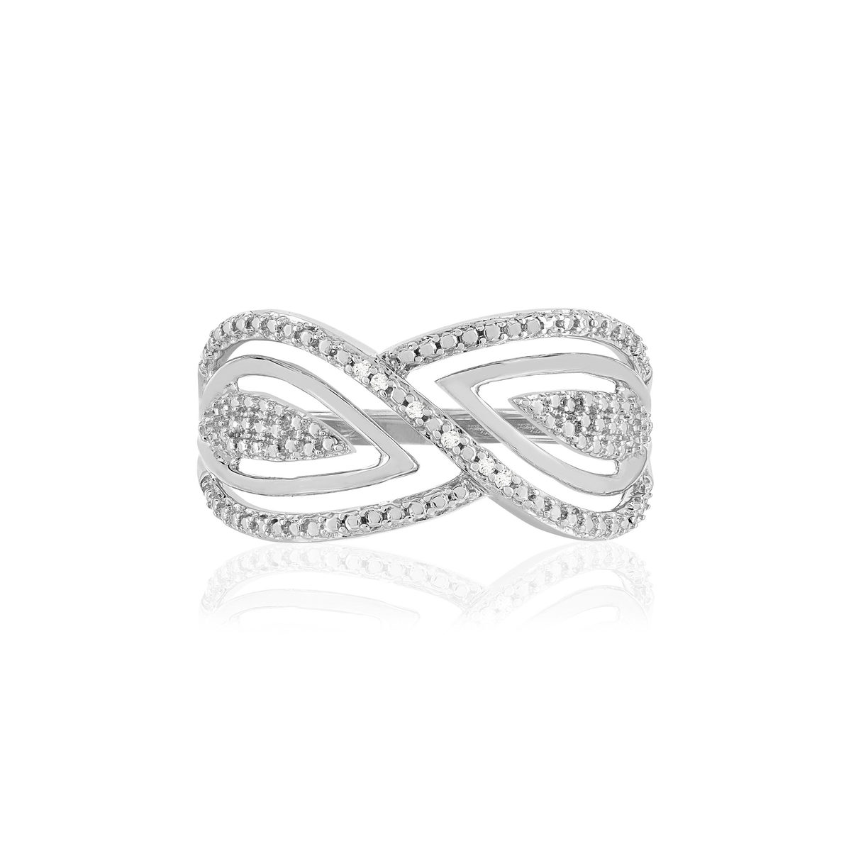 Bague or blanc 375 diamants