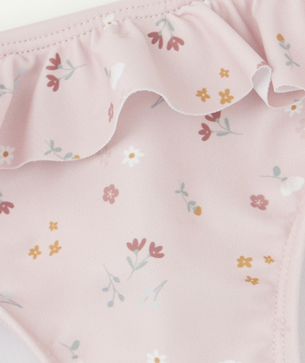 LITTLE DUTCHCULOTTE DE BAIN À VOLANTS ROSE AVEC IMPRIMÉ FLEURI EN POLYESTER RECYCLÉ