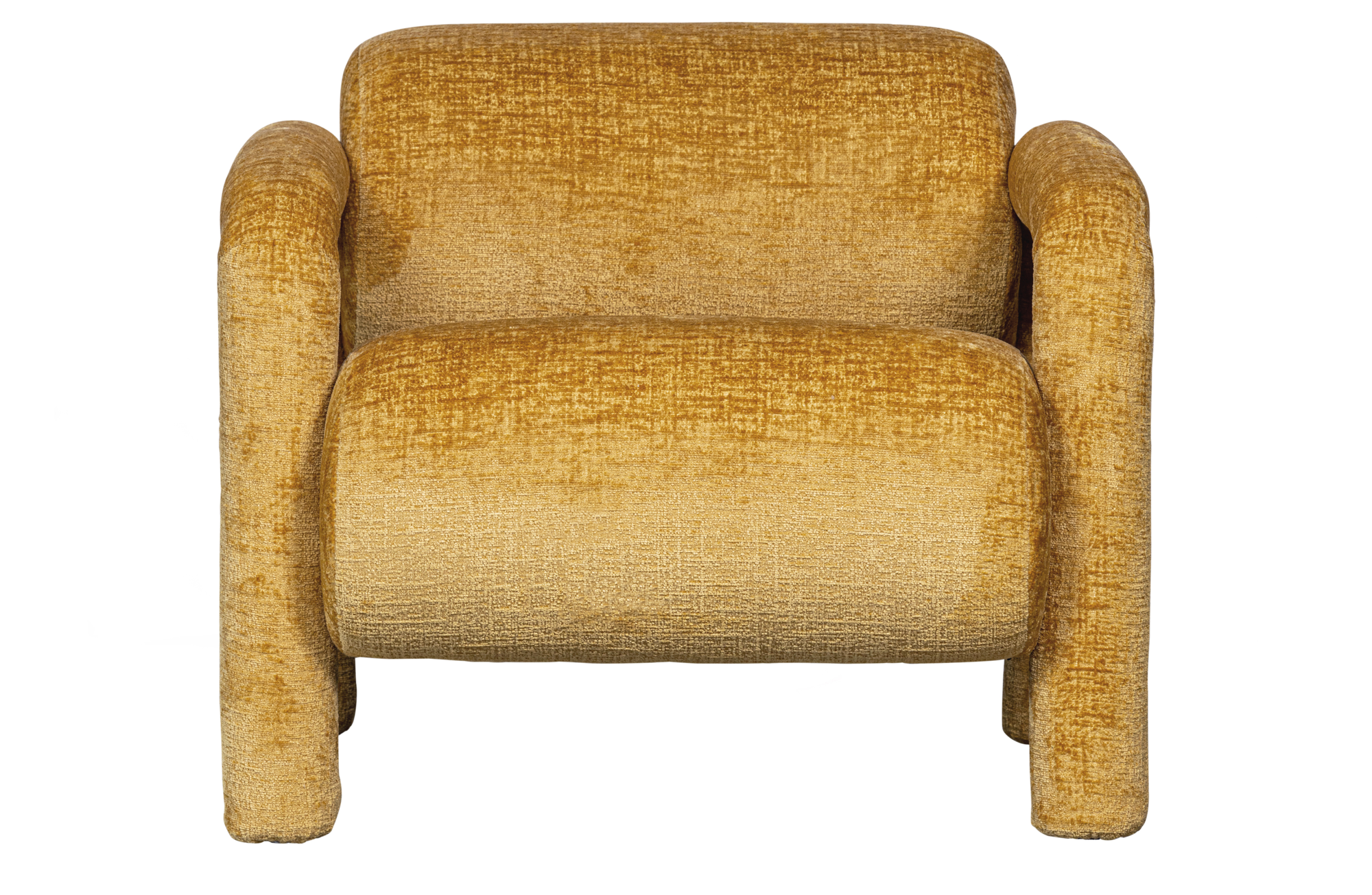 WOOOD Exclusive fauteuil Lenny Fauteuil Lenny in grove textuur Goud/Geel