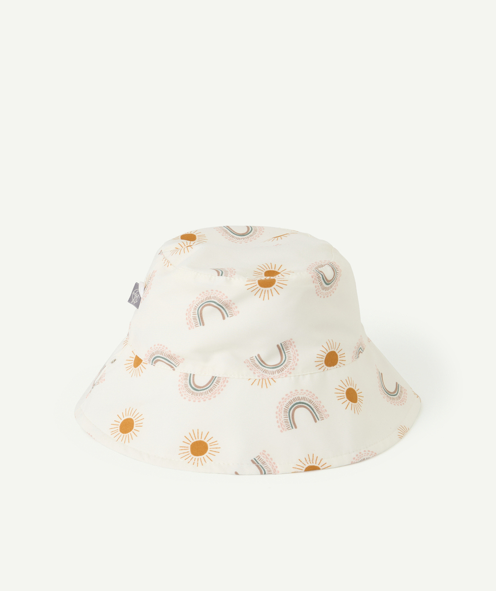 LASSIGBOB ANTI-UV BÉBÉ MIXTE RÉVERSIBLE BLANC IMPRIMÉ ARC-EN-CIEL