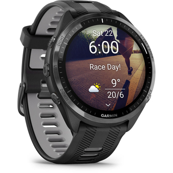 Garmin Forerunner 965 47 mm Sportuhr Schwarz / Carbongrau