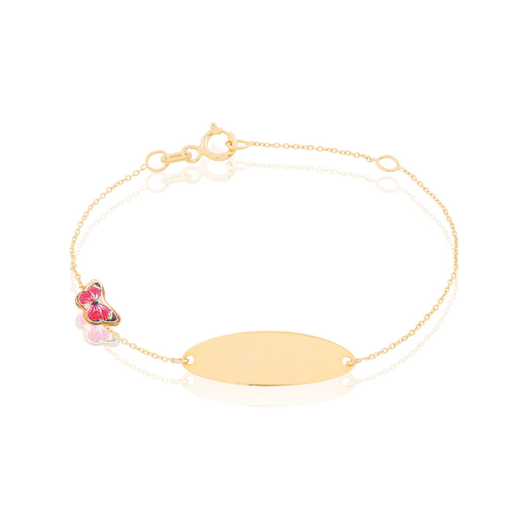 Bracelet Identité Helee Papillon Or Jaune