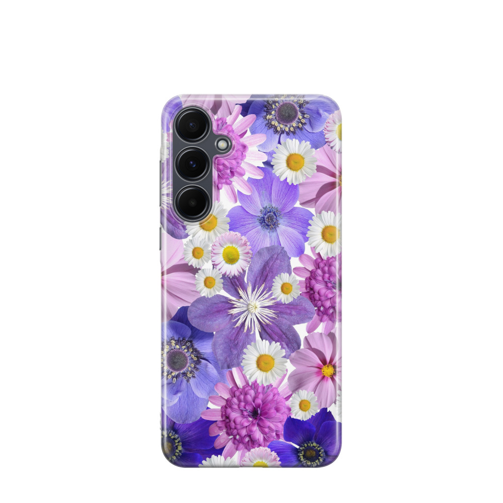 Samsung Galaxy A55 Gummi Hülle Blütenexplosion - Versch. Farben