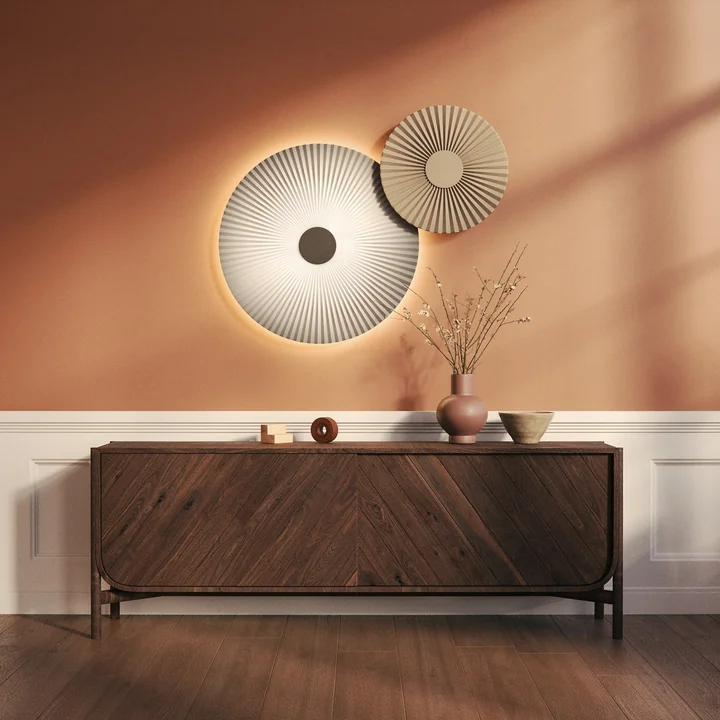 Hartô - Carmen LED-Wandleuchte S, Ø 50 cm, slate grey (RAL 7016)