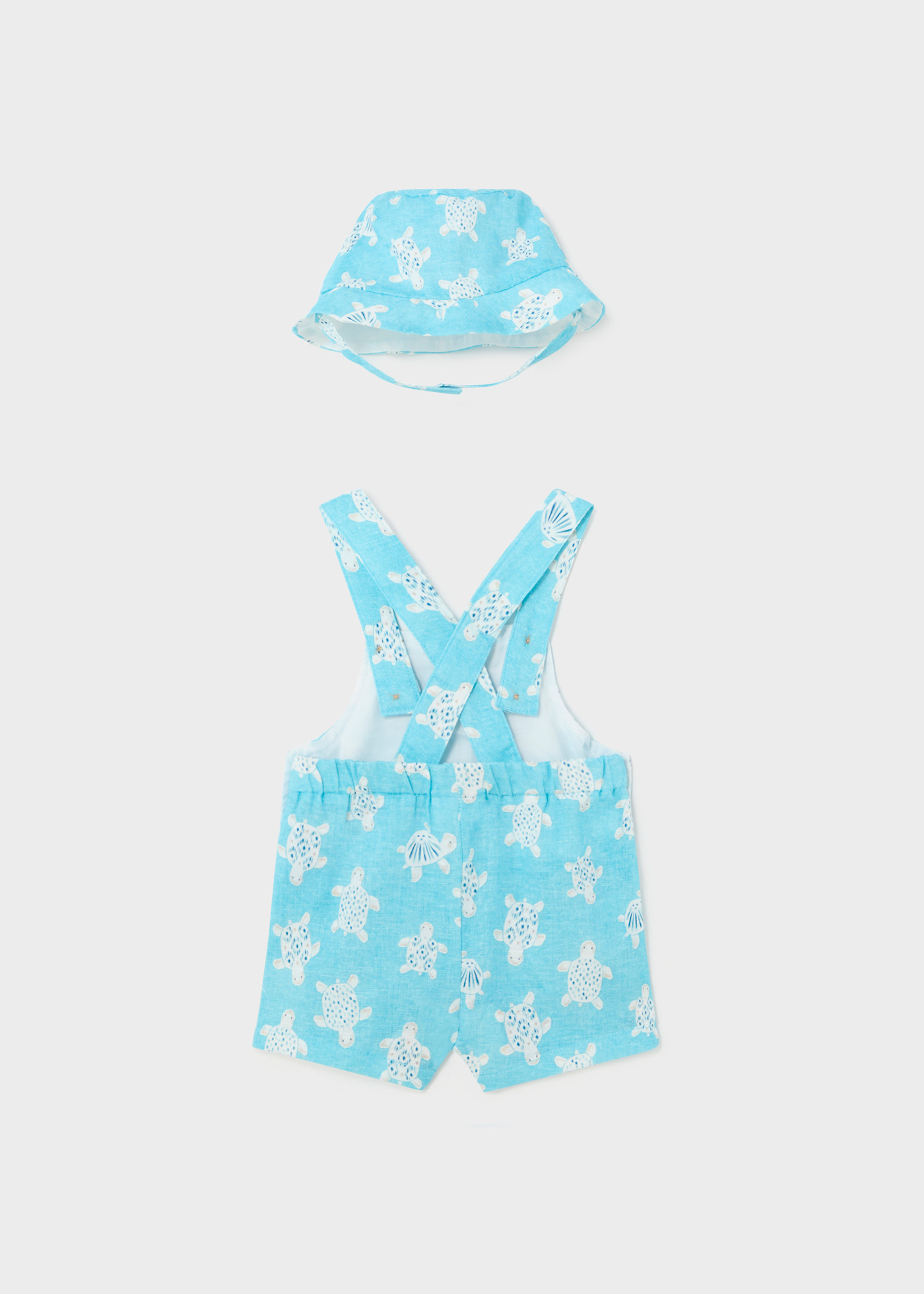 Jardineira infantil Kale com chapéu de pescador