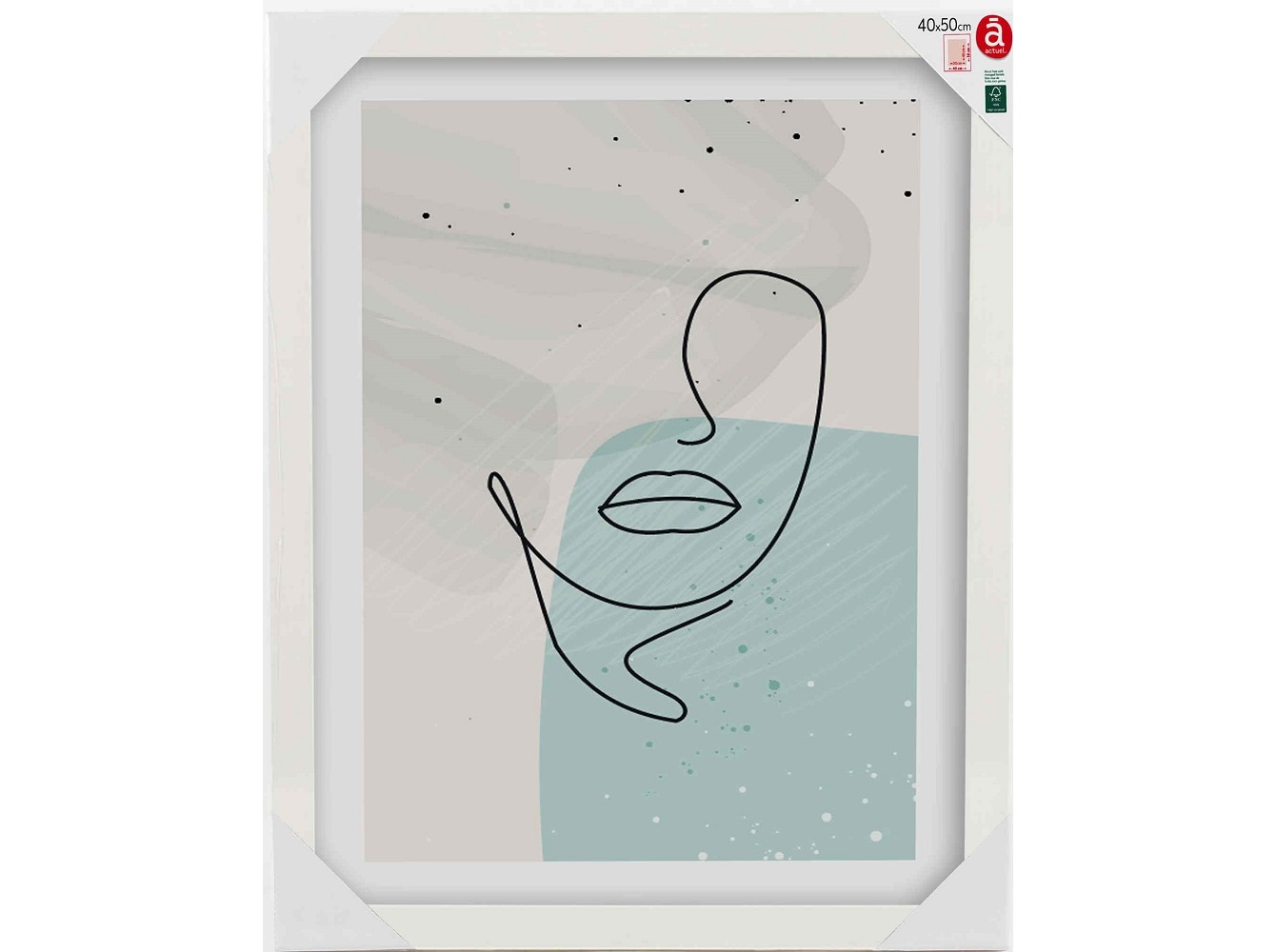 MOLDURA MDF ACTUEL BRANCO 40X50CM