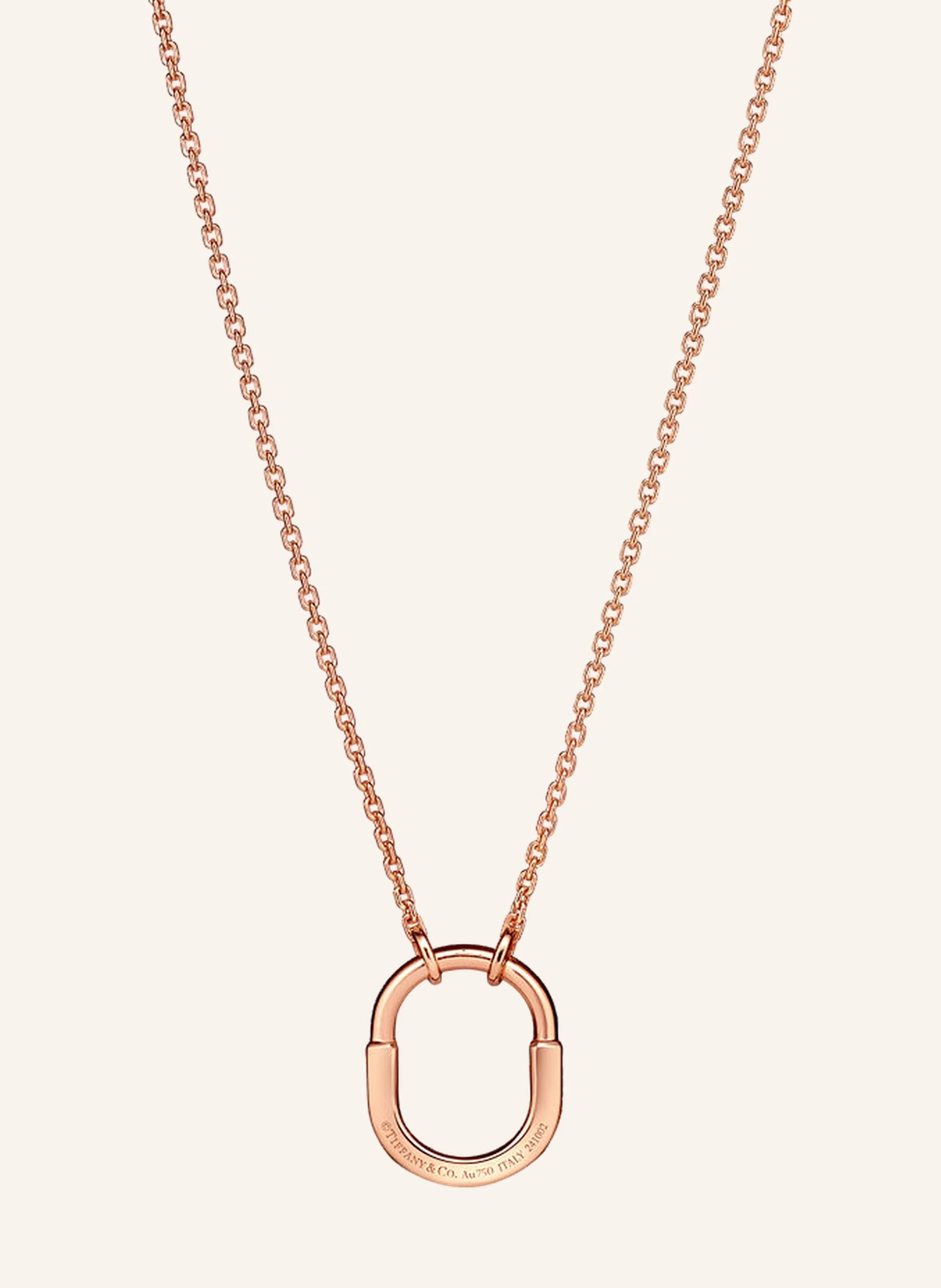 TIFFANY & Co. Tiffany Lock ANHÄNGER aus 18 Karat Roségold mit Diamanten