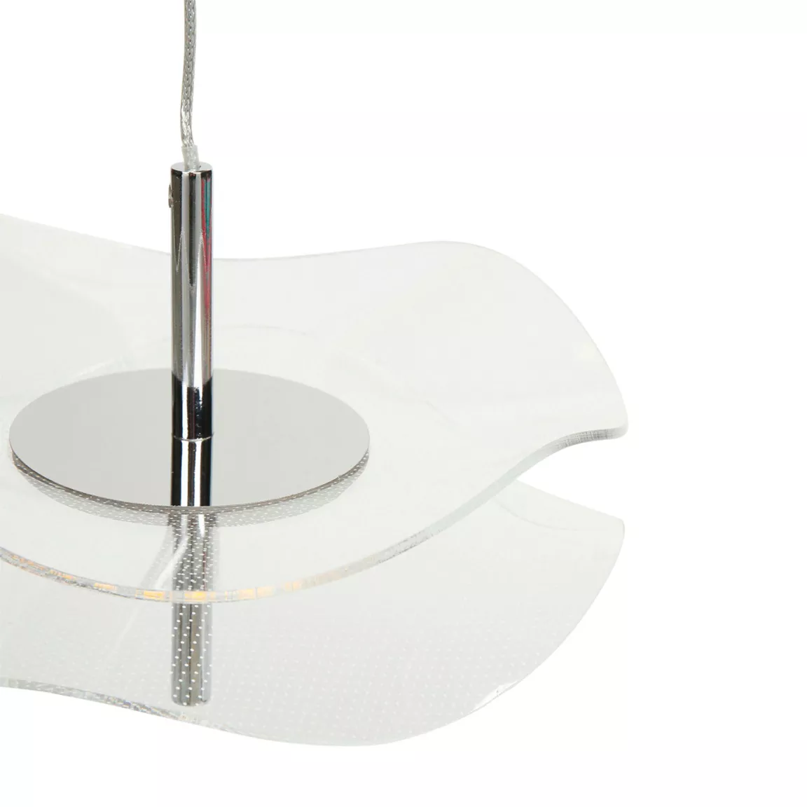Suspension aluminium moderne LED (D20 cm) Stellar Transparent