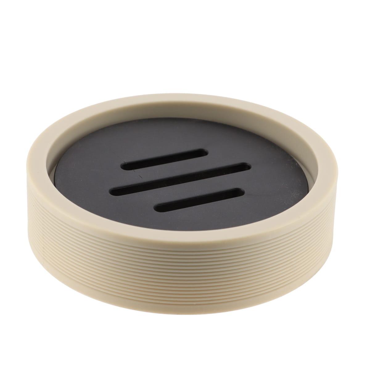 PORTE SAVON BICOLORE FICELLE NOIR