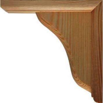 Plankdrager naturel vuren 14,5x14,5 cm