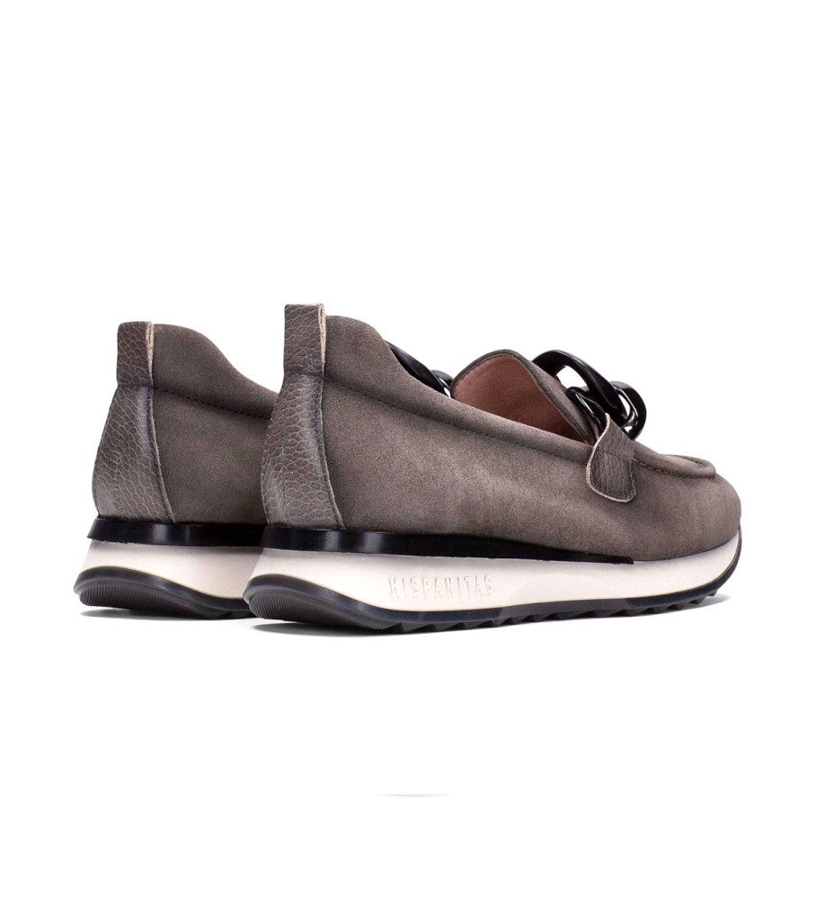 Mocassins Hispanitas Kate em couro cinza