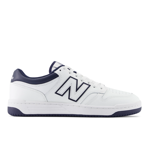 New Balance BB480 Sneakers, White/Navy, 40.5