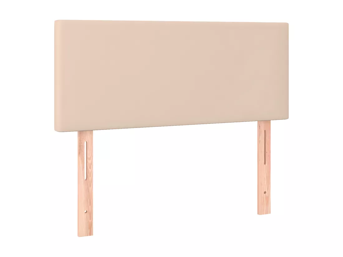 Sommier tapissier matelas LED Cappuccino 120x200 cm Similicuir