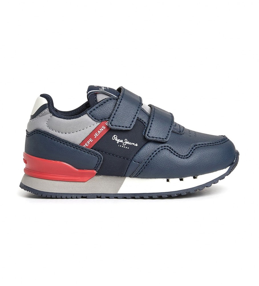 Tênis Pepe Jeans London Preto Brilhante Azul Marinho