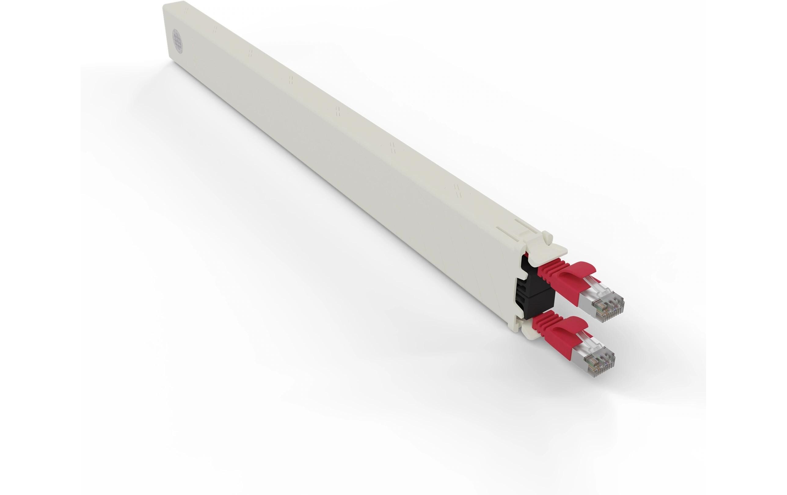 patchbox.one / Cassette / 8RU / Cat 6A, STP, 0.8 m, RotAll-in-One Lösung für Ordnung im Netzwerkschrank