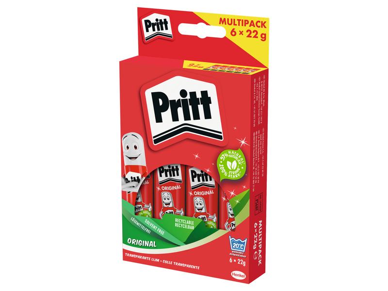 Pritt Klebestift-Set 22 g, 6 Stück Pritt Leimstift , 6er Set