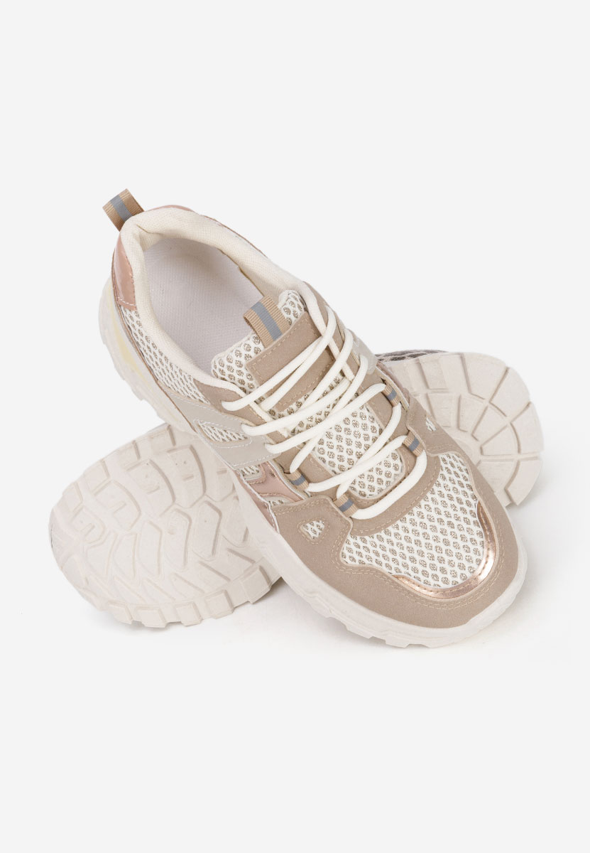Baskets à plateforme beige Kiria