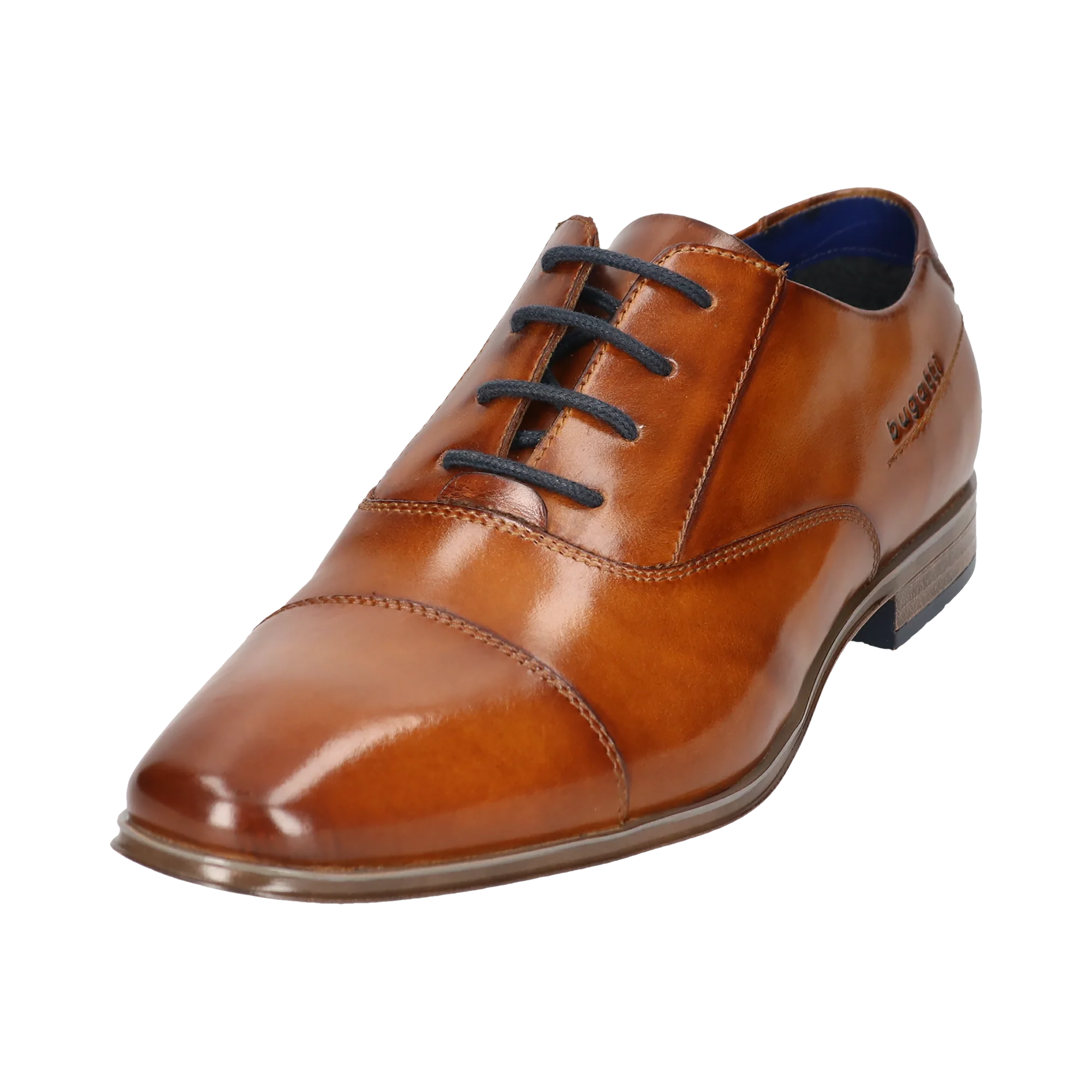 Leder Business Schnürer cognac