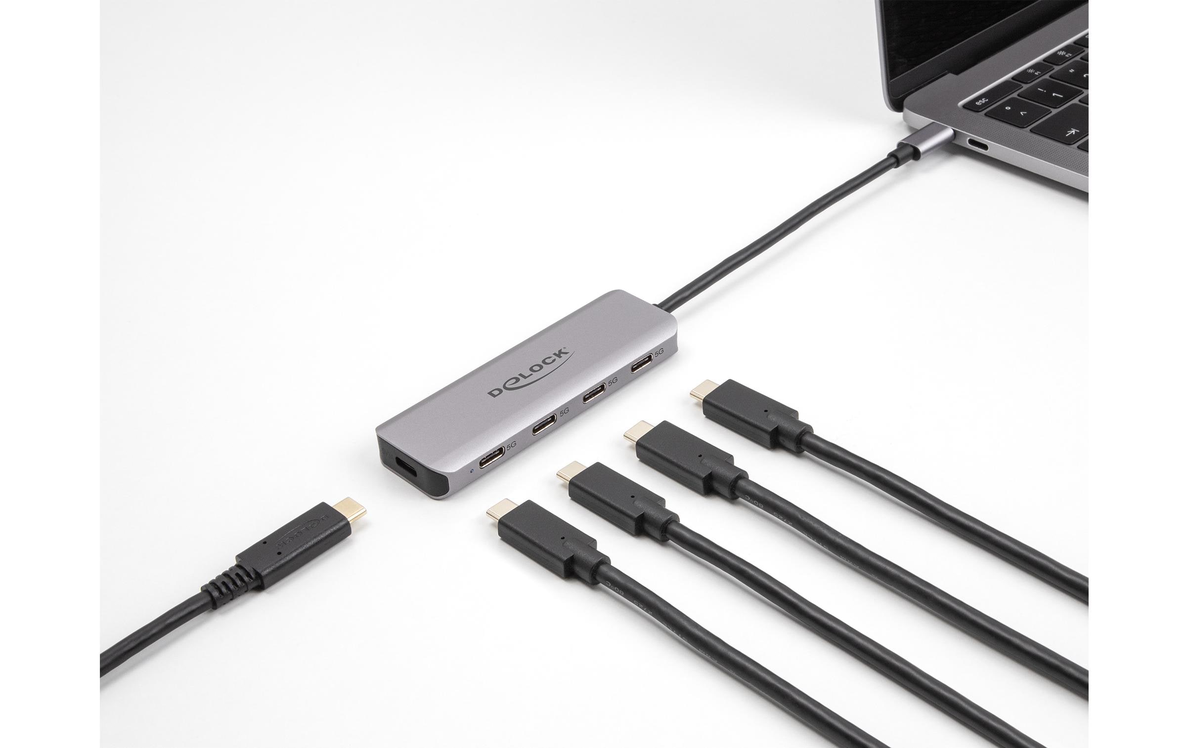 USB-Hub 4x USB C 5GbpsUSB Hub mit vier USB 3.0 Anschlüüssen