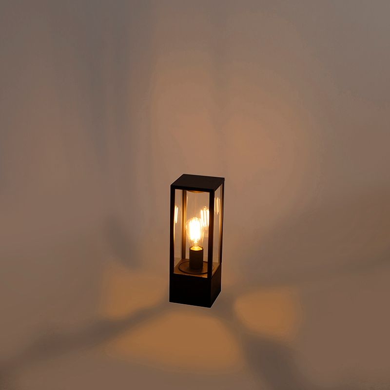 Staande buitenlamp zwart 40 cm met grondpin en kabelmof - Charlois