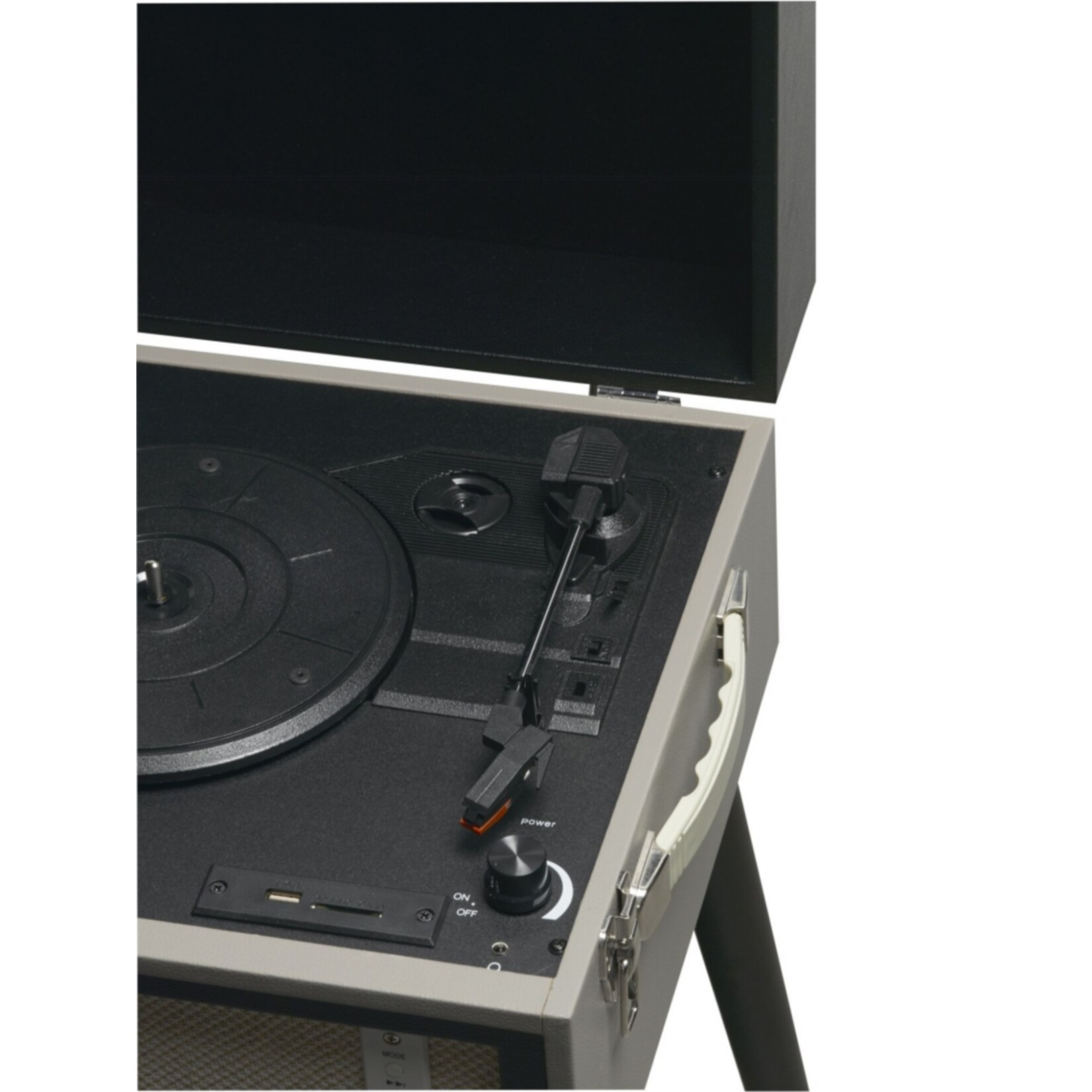 Denver VPL-150BT freistehender Retro Schallplattenspieler mit Bluetooth MP3, USB, Smartphonesteuerung