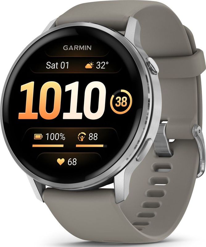 Garmin - Venu 4 - Smartwatch - Zilver - 45 mm - Multi-band GPS